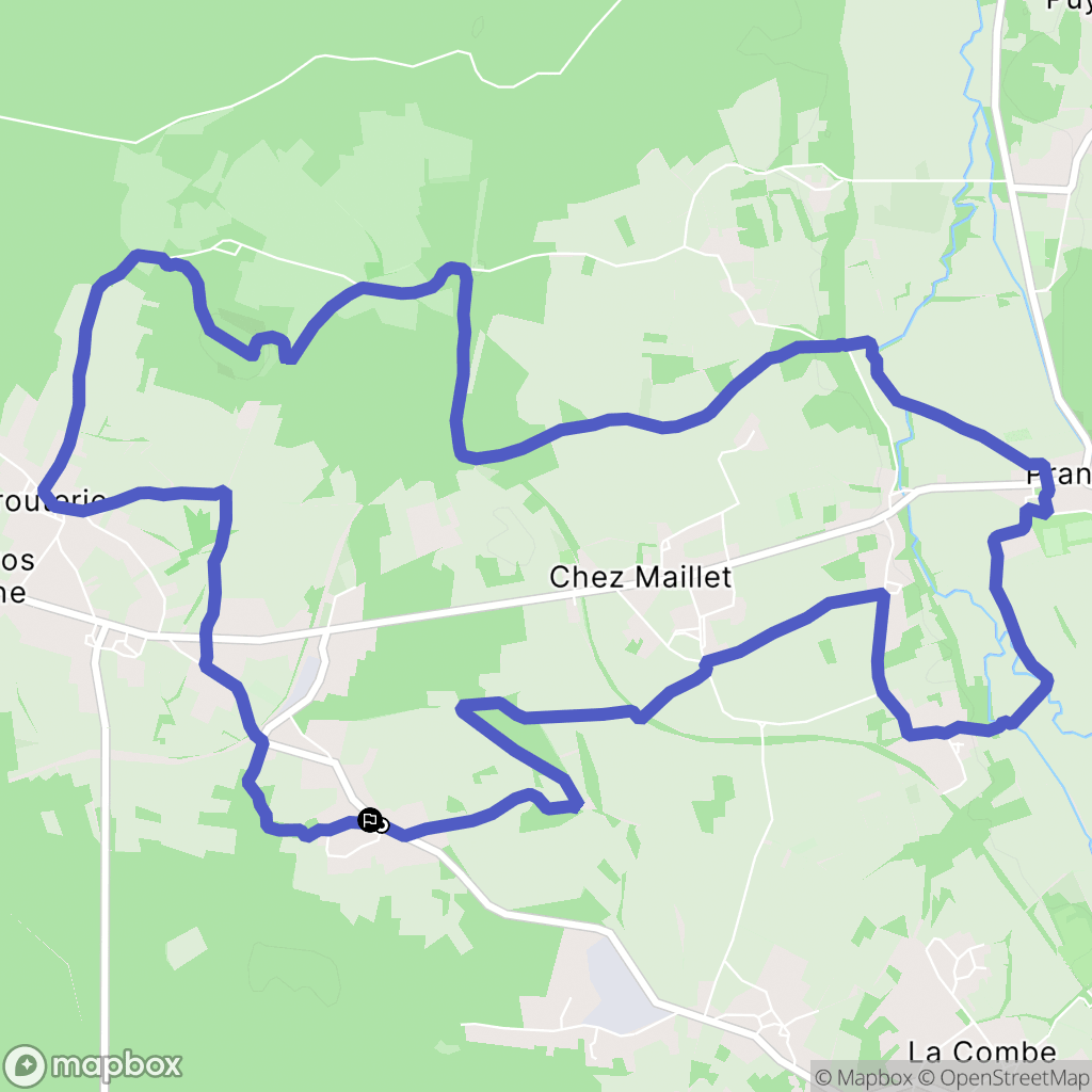 Mornac : carte du parcours de randonnée - France