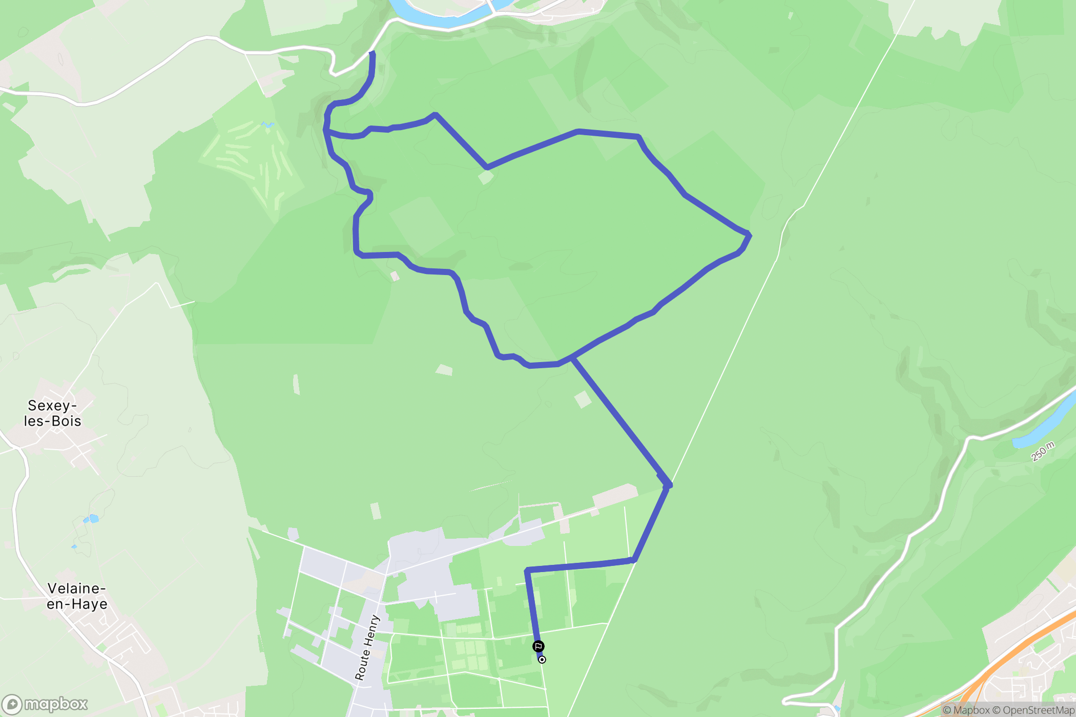 Bois-de-Haye : carte du parcours de randonnée - France