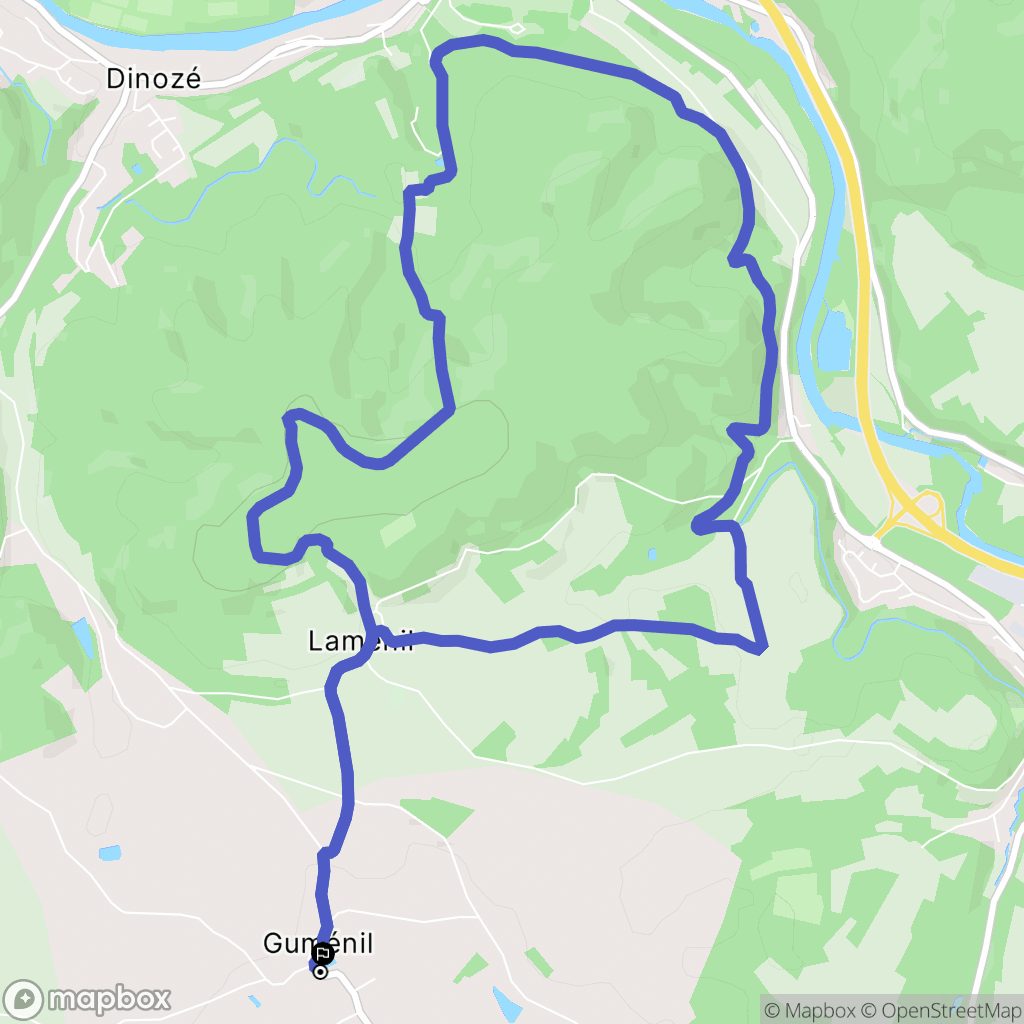 Hadol : carte du parcours de randonnée - France