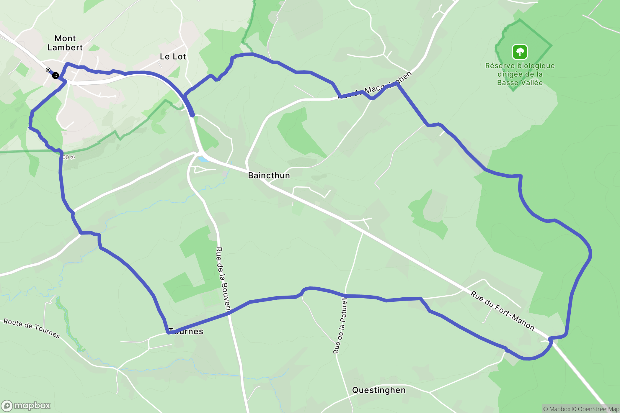 Saint-Martin-Boulogne : carte du parcours de randonnée - France