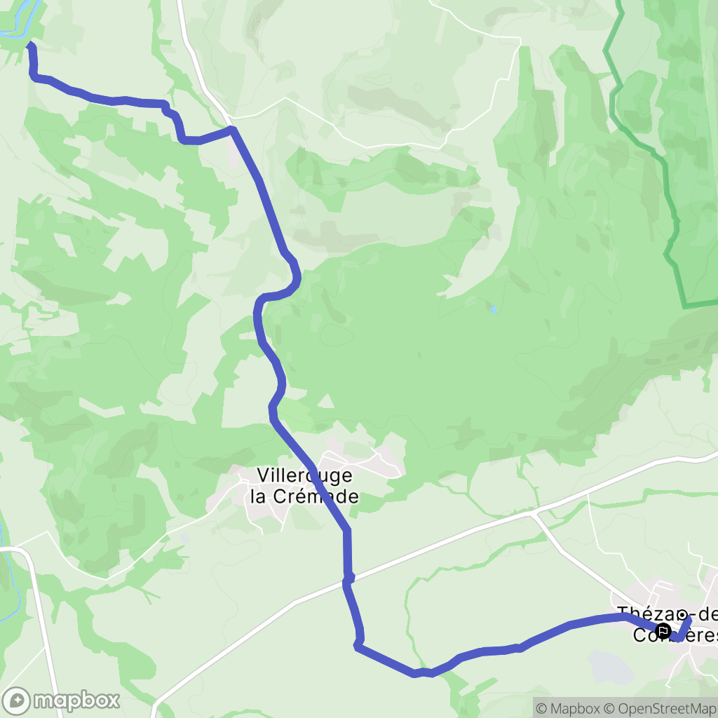 Thézan-des-Corbières : carte du parcours de randonnée - France