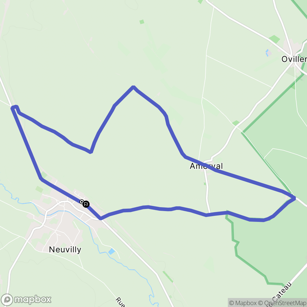 Neuvilly : carte du parcours de randonnée - France
