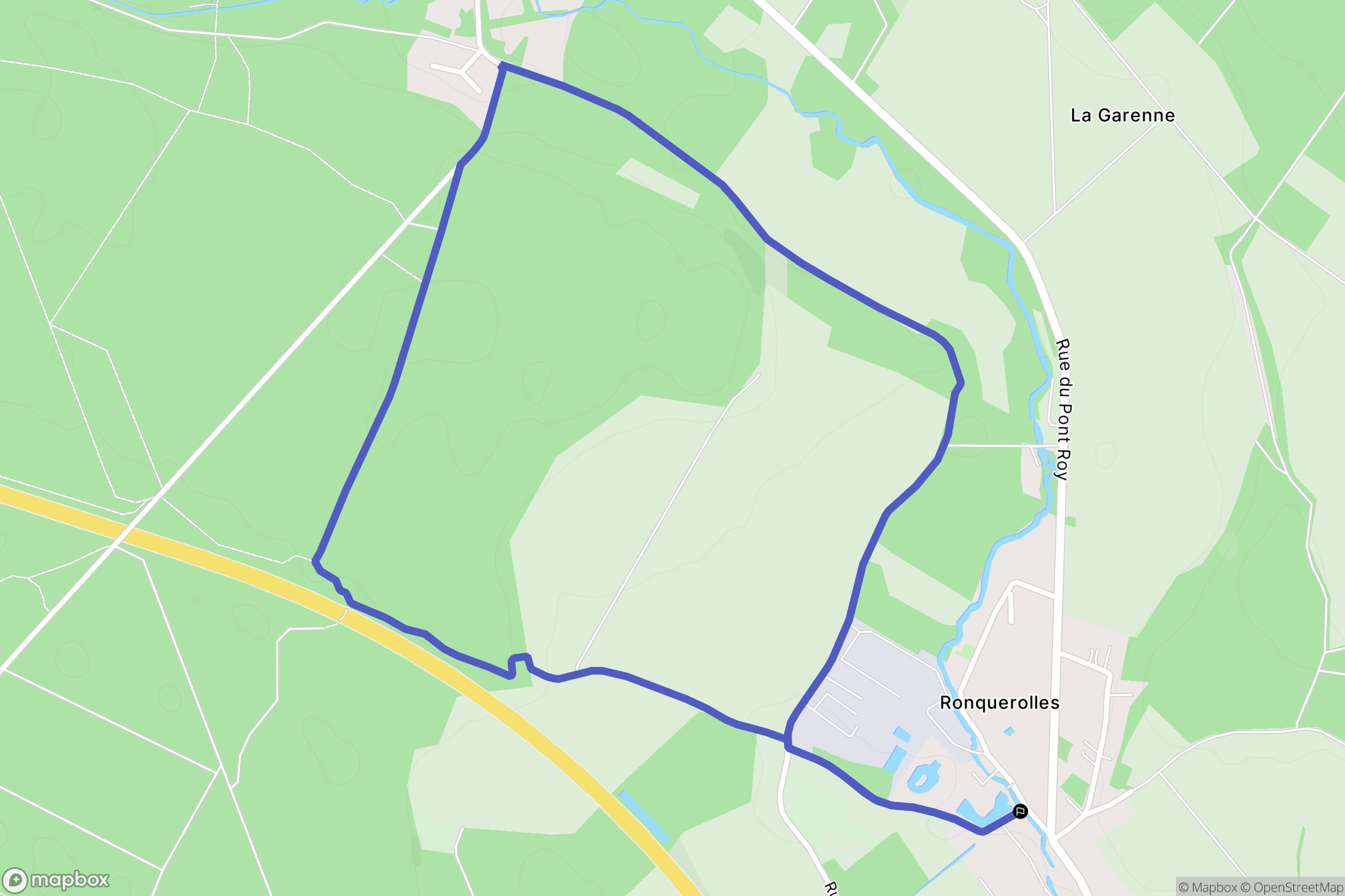 Agnetz : carte du parcours de randonnée - France