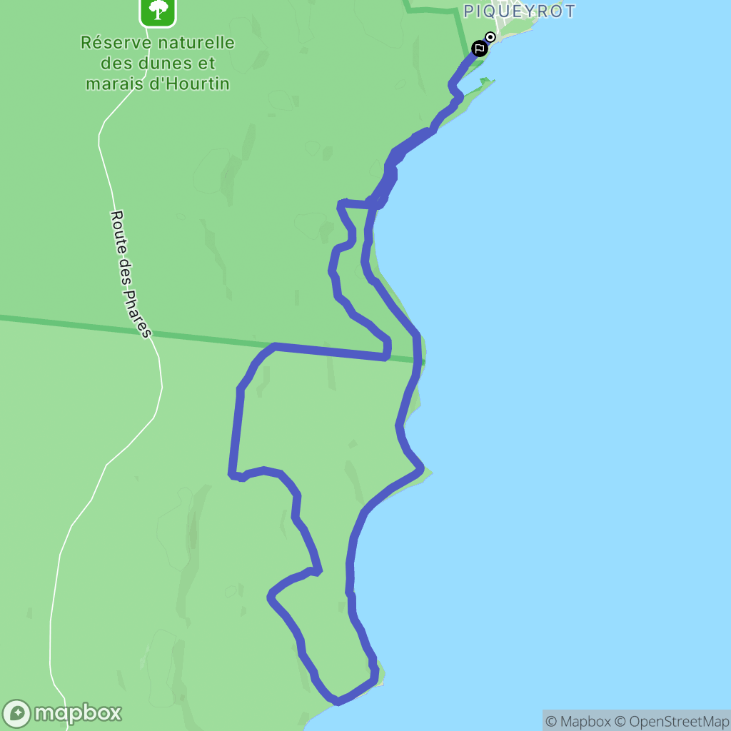 Hourtin : carte du parcours de randonnée - France