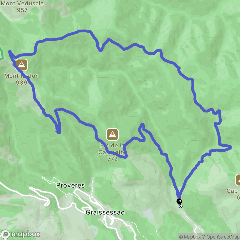 Camplong : carte du parcours de randonnée - France