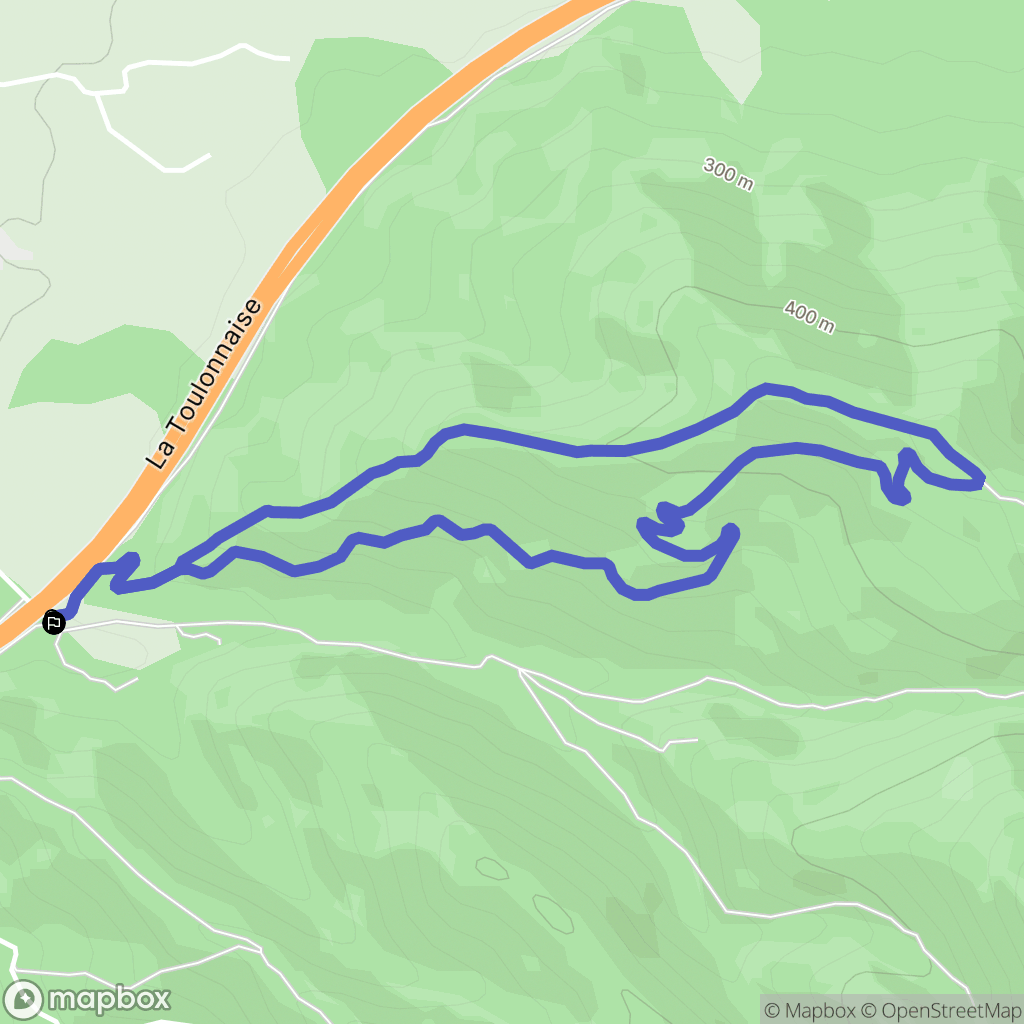 Pignans : carte du parcours de randonnée - France
