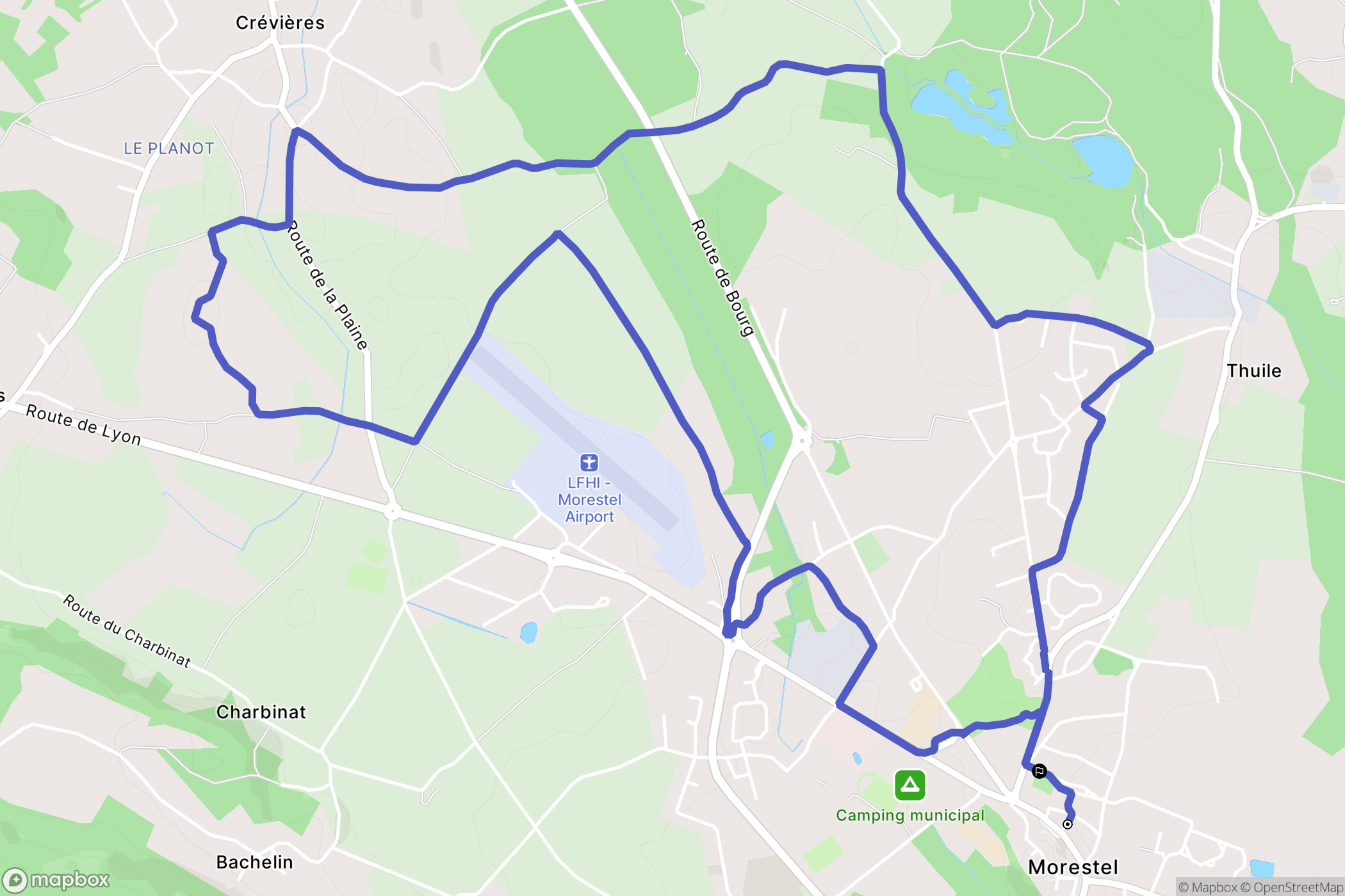 Morestel : carte du parcours de randonnée - France