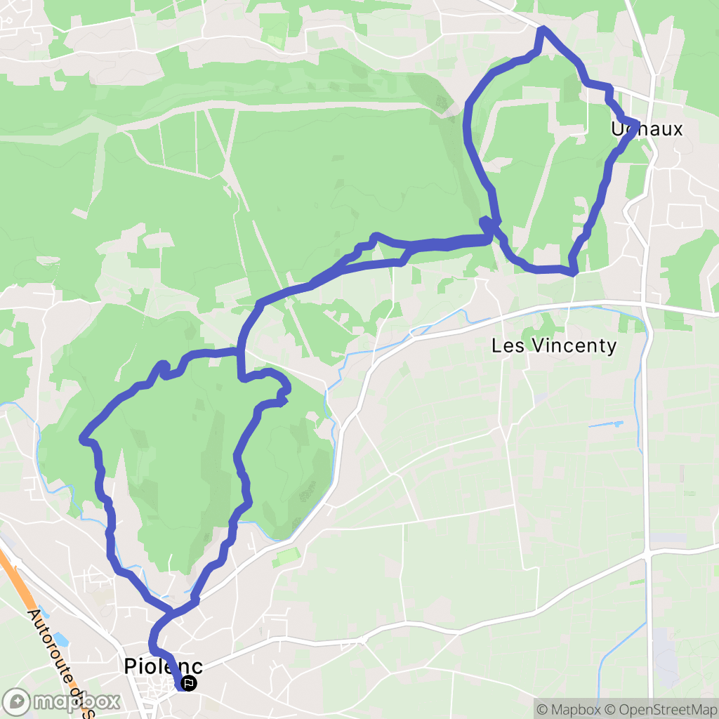 Piolenc : carte du parcours de randonnée - France
