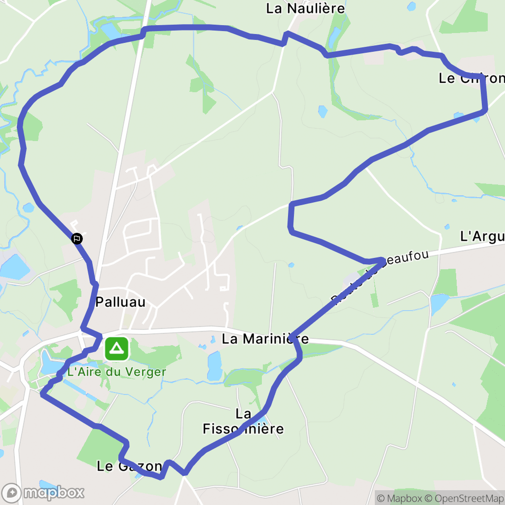 Palluau : carte du parcours de randonnée - France