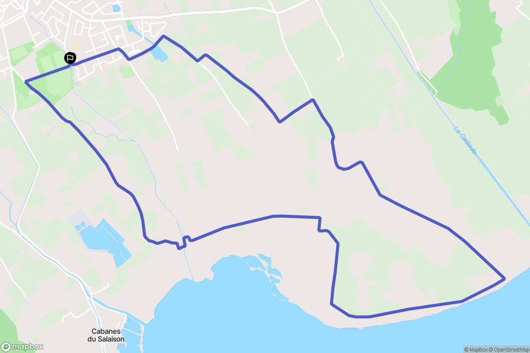 Mauguio : carte du parcours de randonnée - France