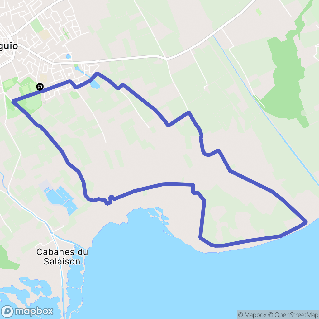 Mauguio : carte du parcours de randonnée - France