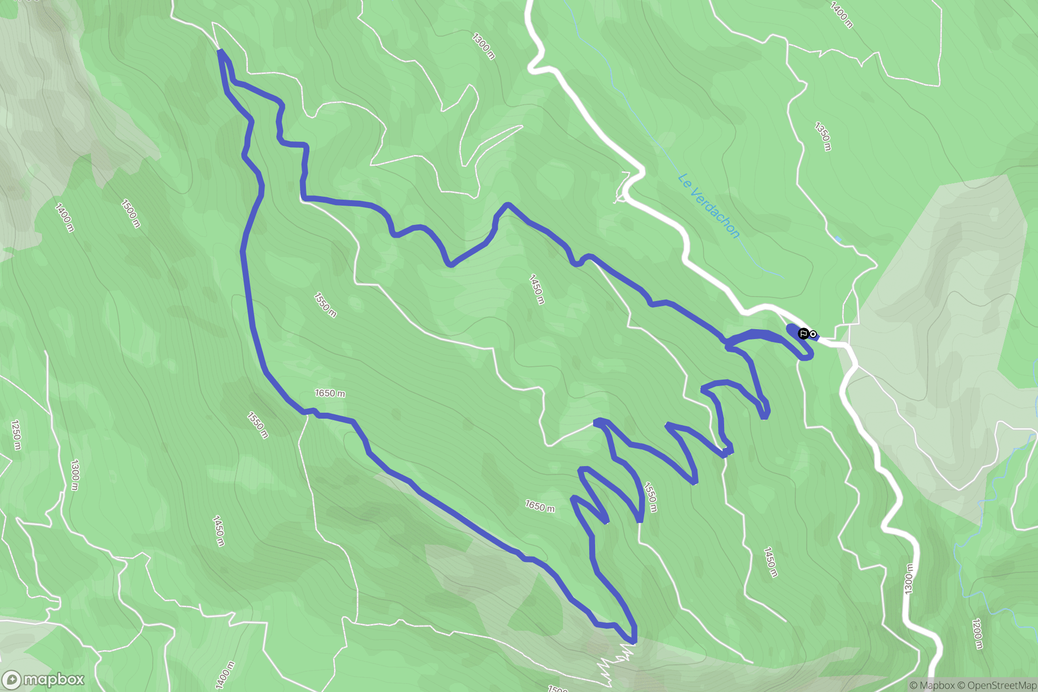 Le Castellard-Melan : carte du parcours de randonnée - France