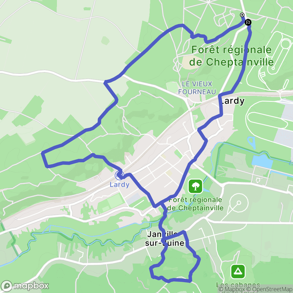 Cheptainville : carte du parcours de randonnée - France