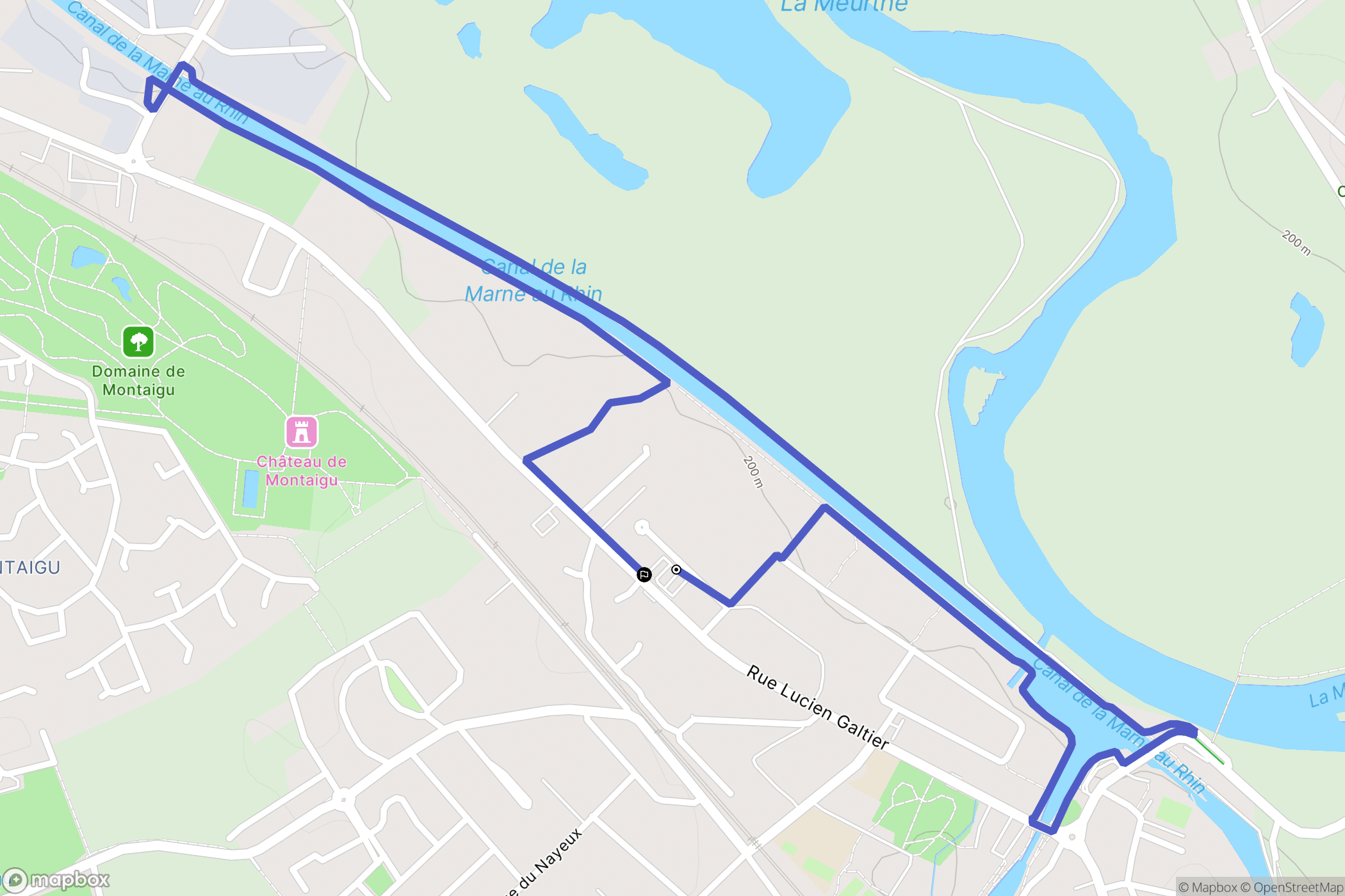 Laneuveville-devant-Nancy : carte du parcours de randonnée - France