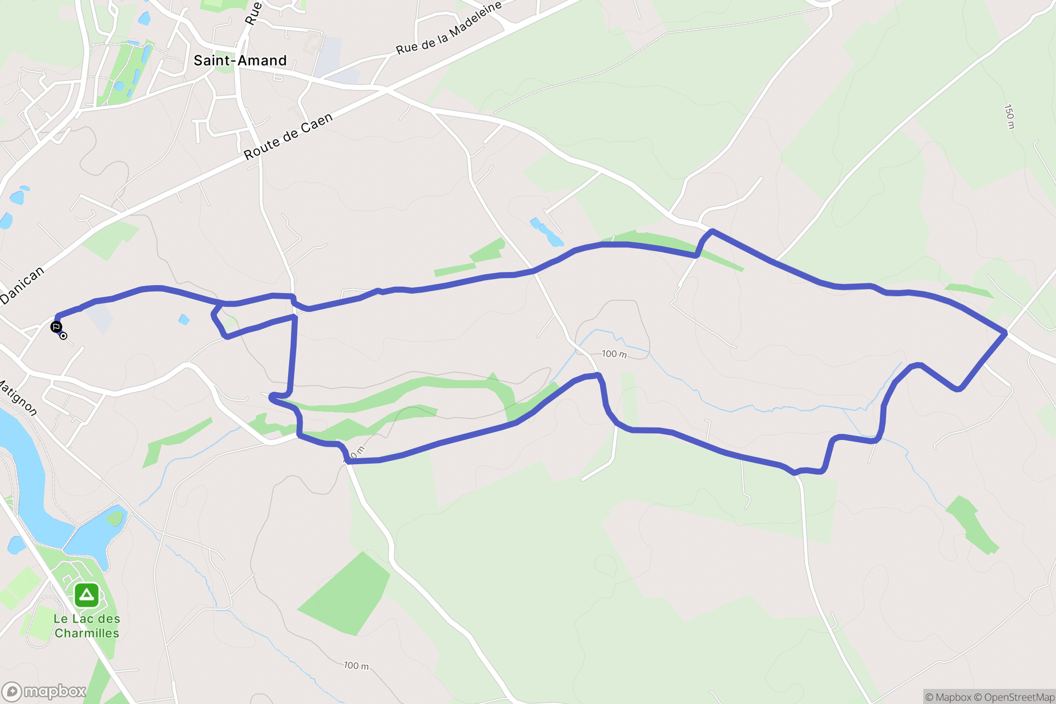Torigny-les-Villes : carte du parcours de randonnée - France