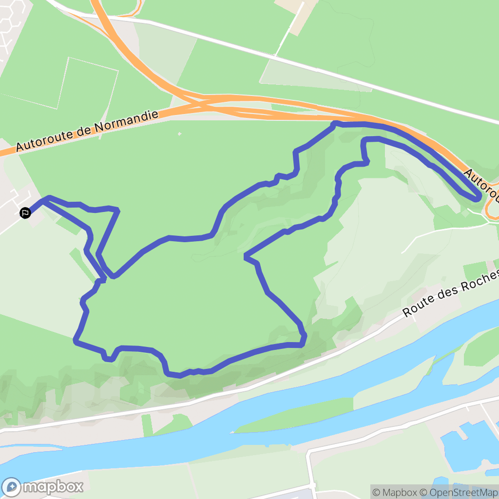 Grand-Couronne : carte du parcours de randonnée - France