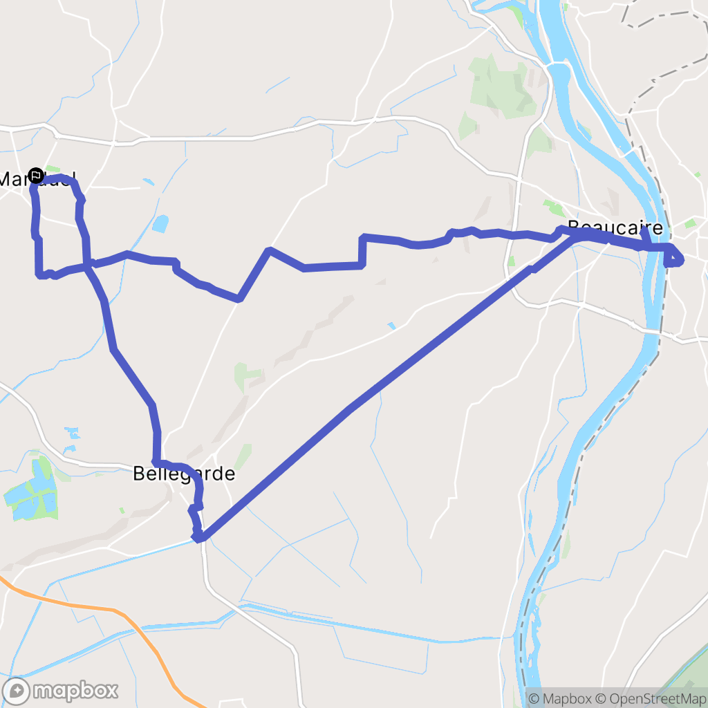 Manduel : carte du parcours de randonnée - France