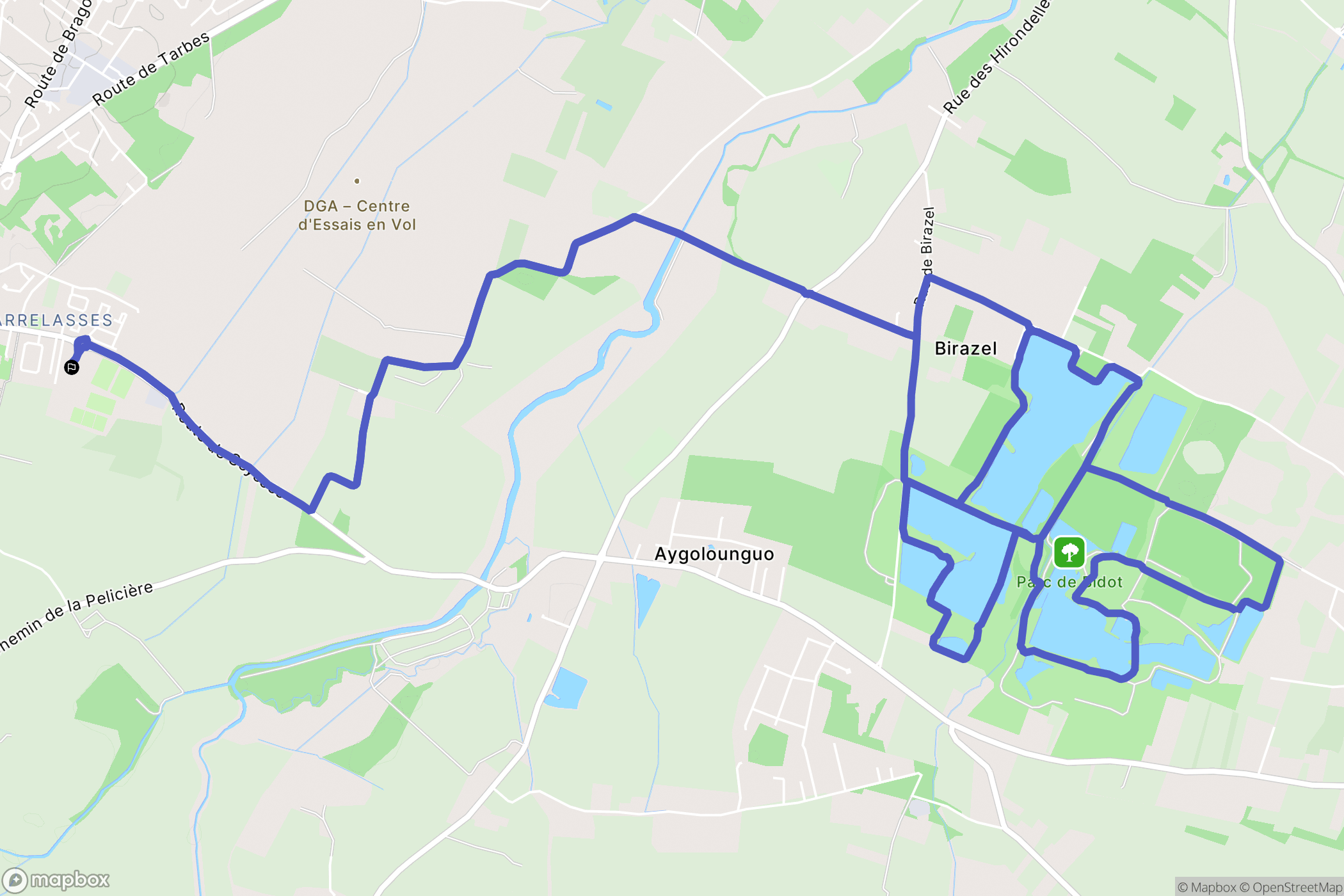 Fonsorbes : carte du parcours de randonnée - France