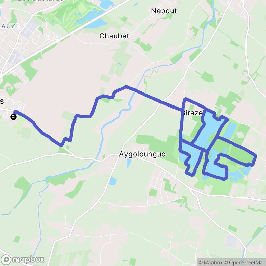 Fonsorbes : carte du parcours de randonnée - France