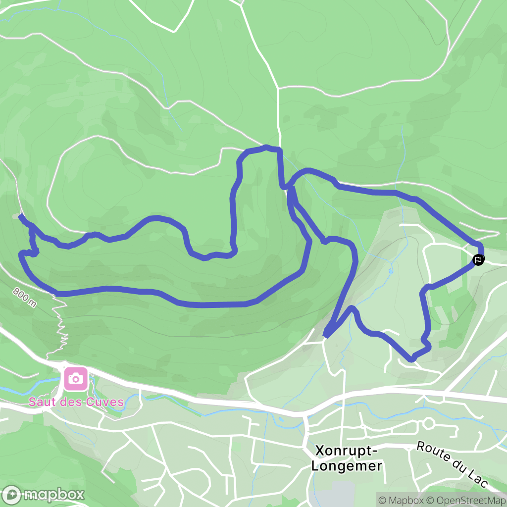 Xonrupt-Longemer : carte du parcours de randonnée - France