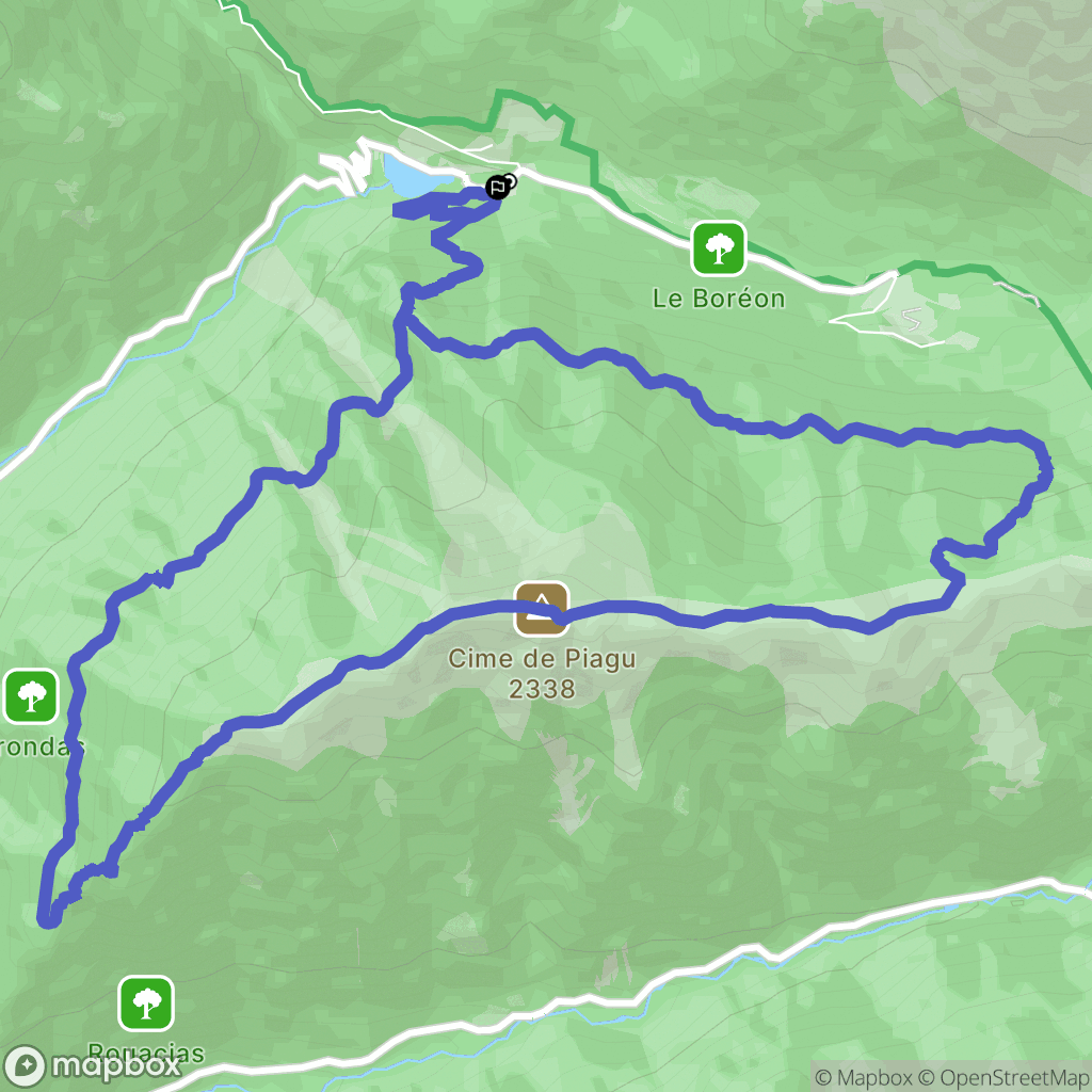 Saint-Martin-Vésubie : carte du parcours de randonnée - France