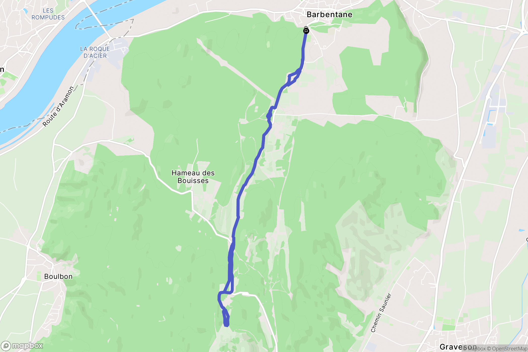 Barbentane : carte du parcours de randonnée - France