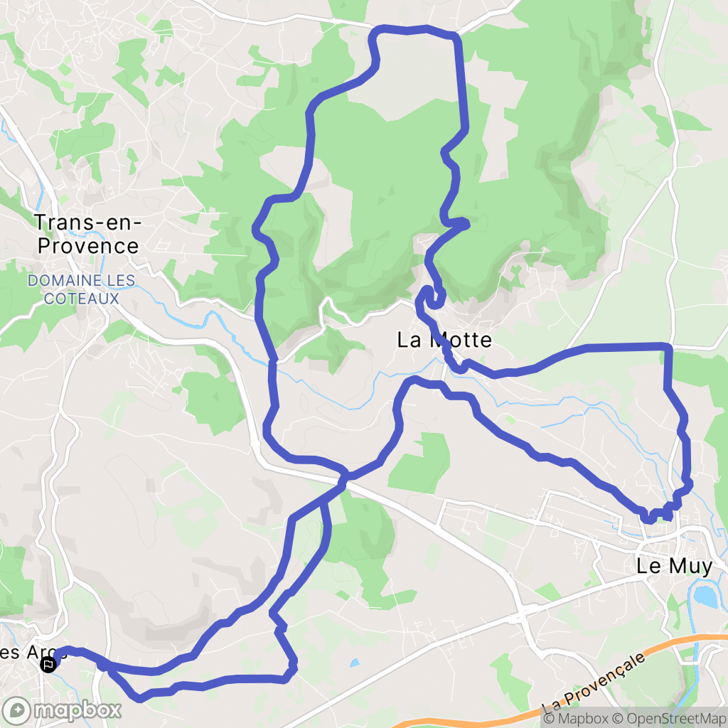 Les Arcs : carte du parcours de randonnée - France