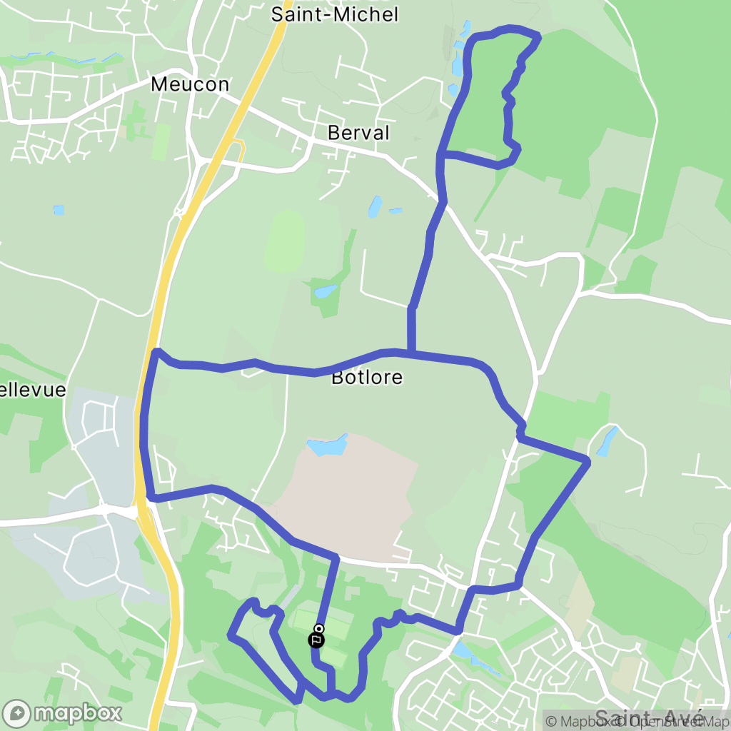 Saint-Avé : carte du parcours de randonnée - France