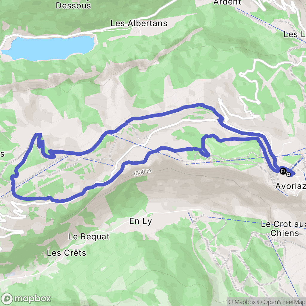 Morzine : carte du parcours de randonnée - France