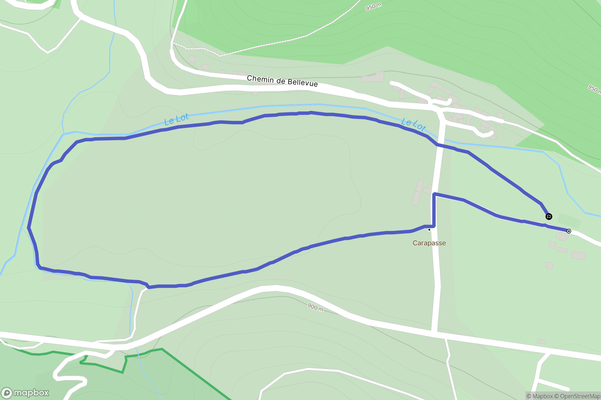 Chadenet : carte du parcours de randonnée - France