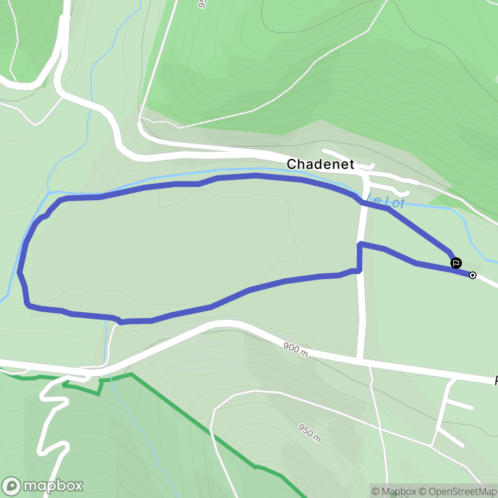 Chadenet : carte du parcours de randonnée - France