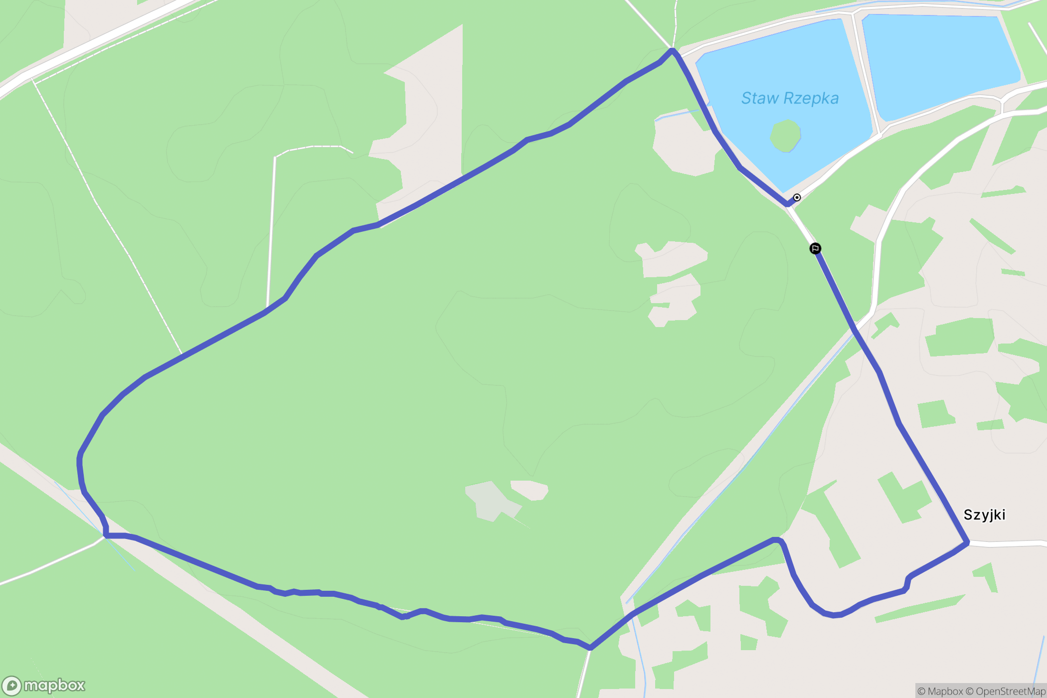 Libiąż: mapa trasy - Poland