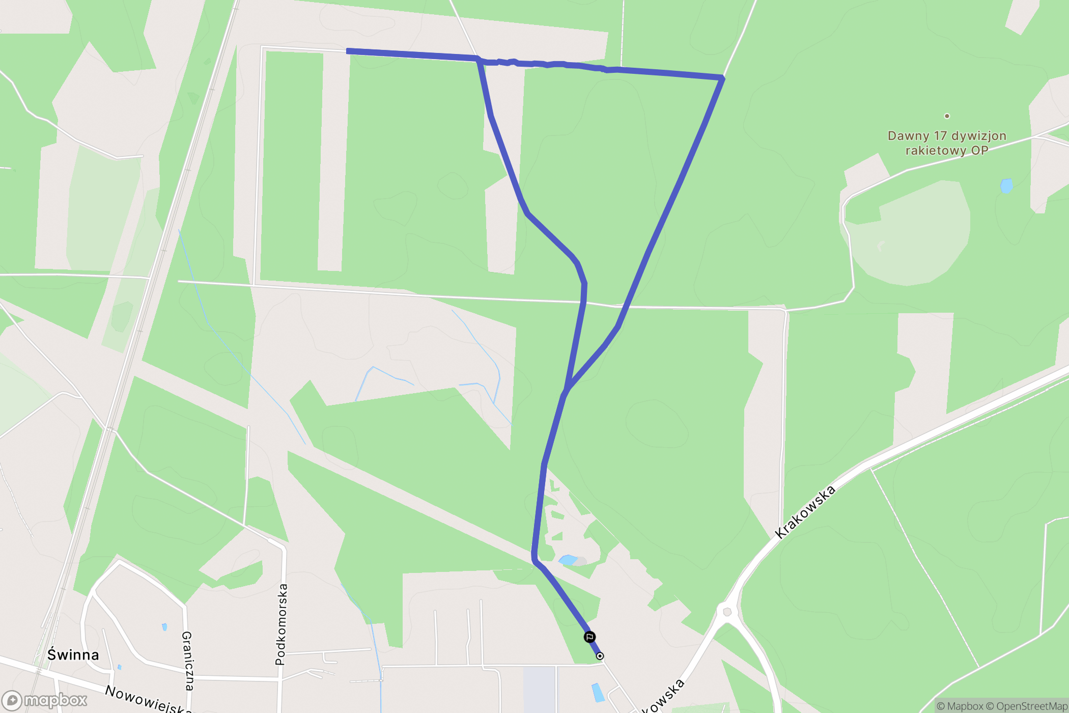 Bobrek: mapa trasy - Poland