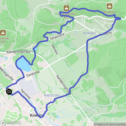 Kowary: mapa trasy - Poland