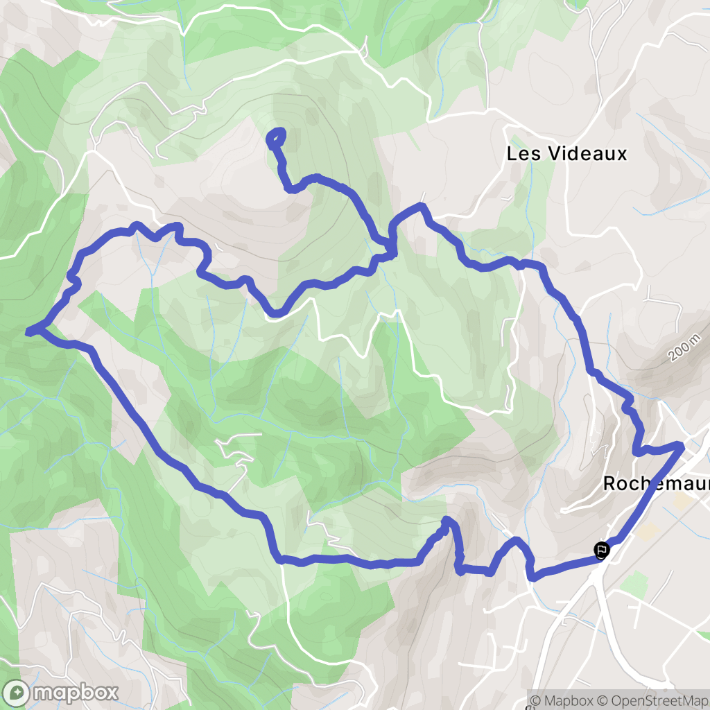 Rochemaure : carte du parcours de randonnée - France