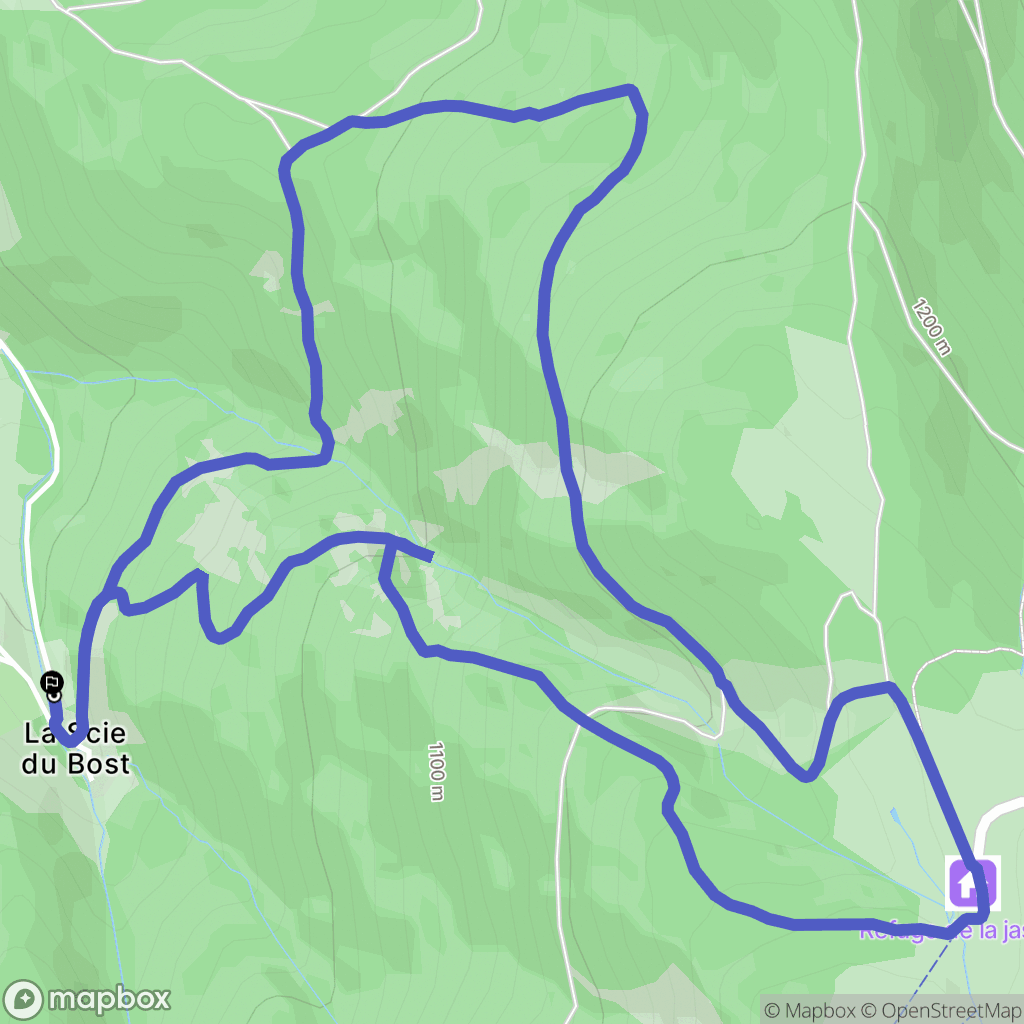 La Valla-en-Gier : carte du parcours de randonnée - France