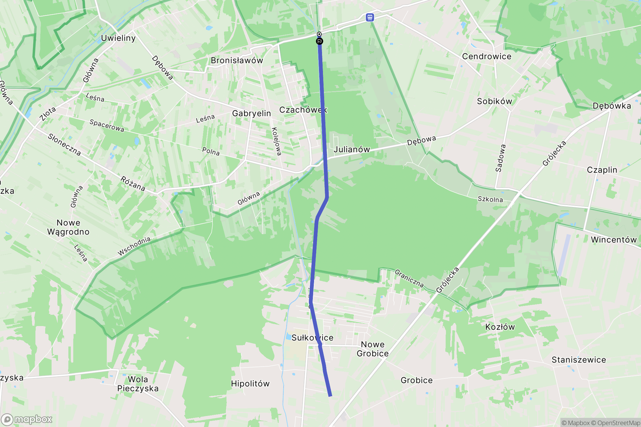 Czarny Las: mapa trasy - Poland