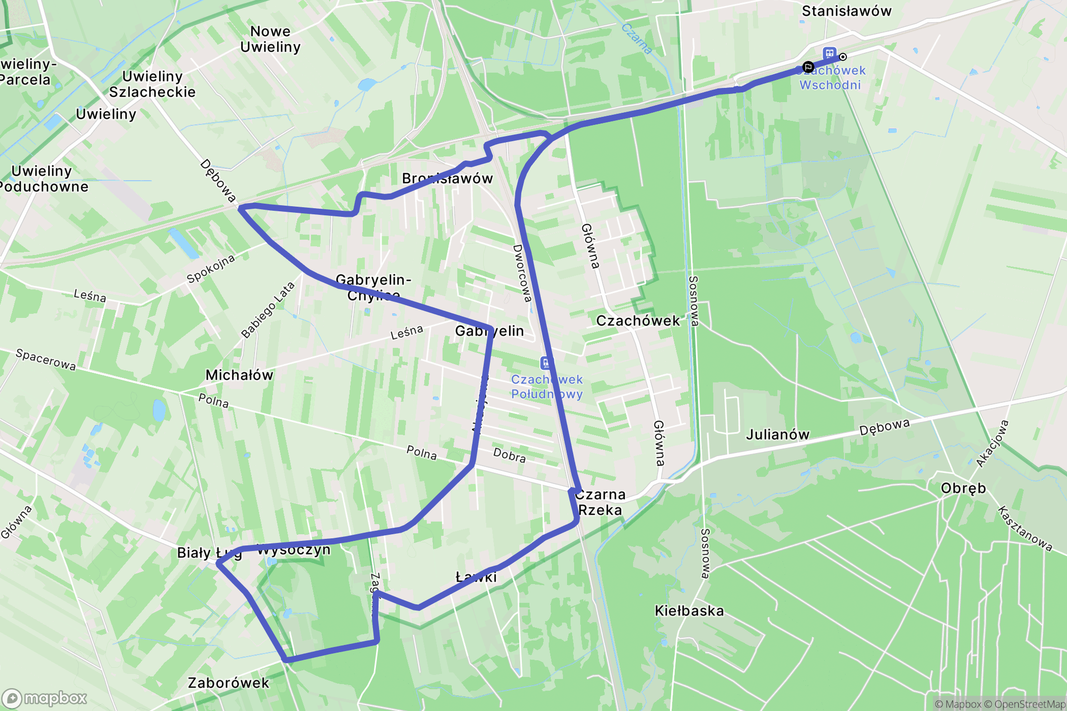 Czarny Las: mapa trasy - Poland