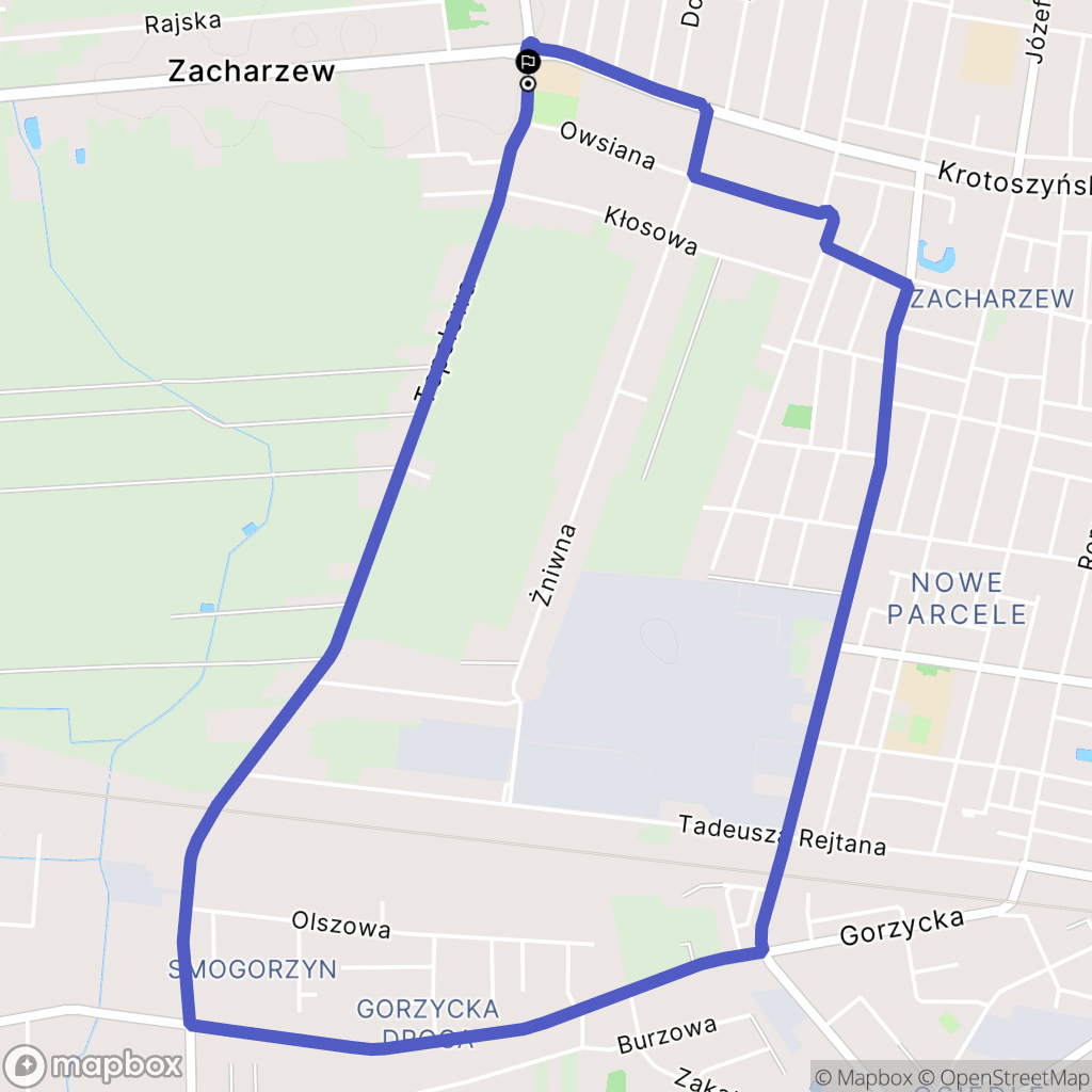 Ostrów Wielkopolski: mapa trasy - Poland