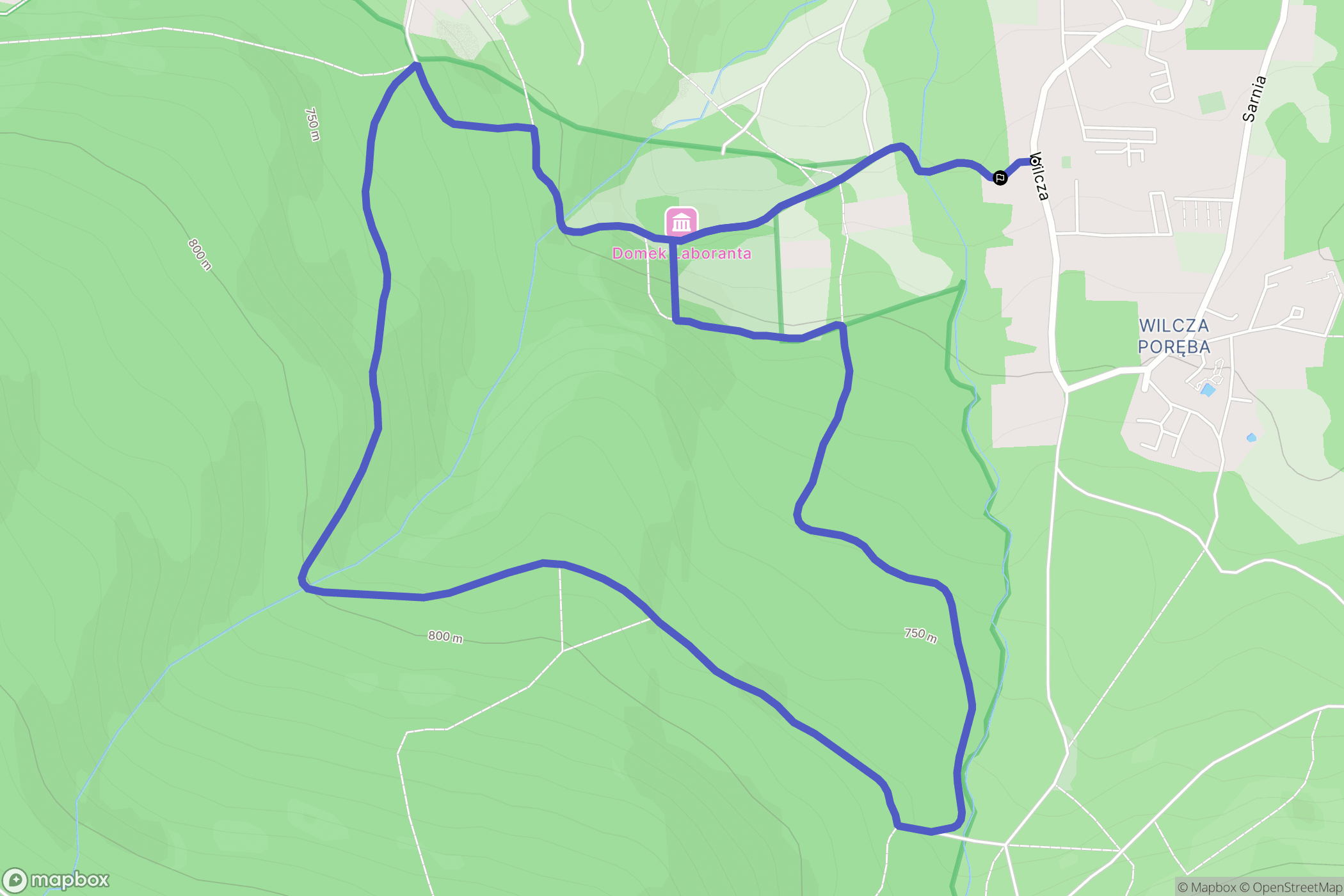 Karpacz: mapa trasy - Poland