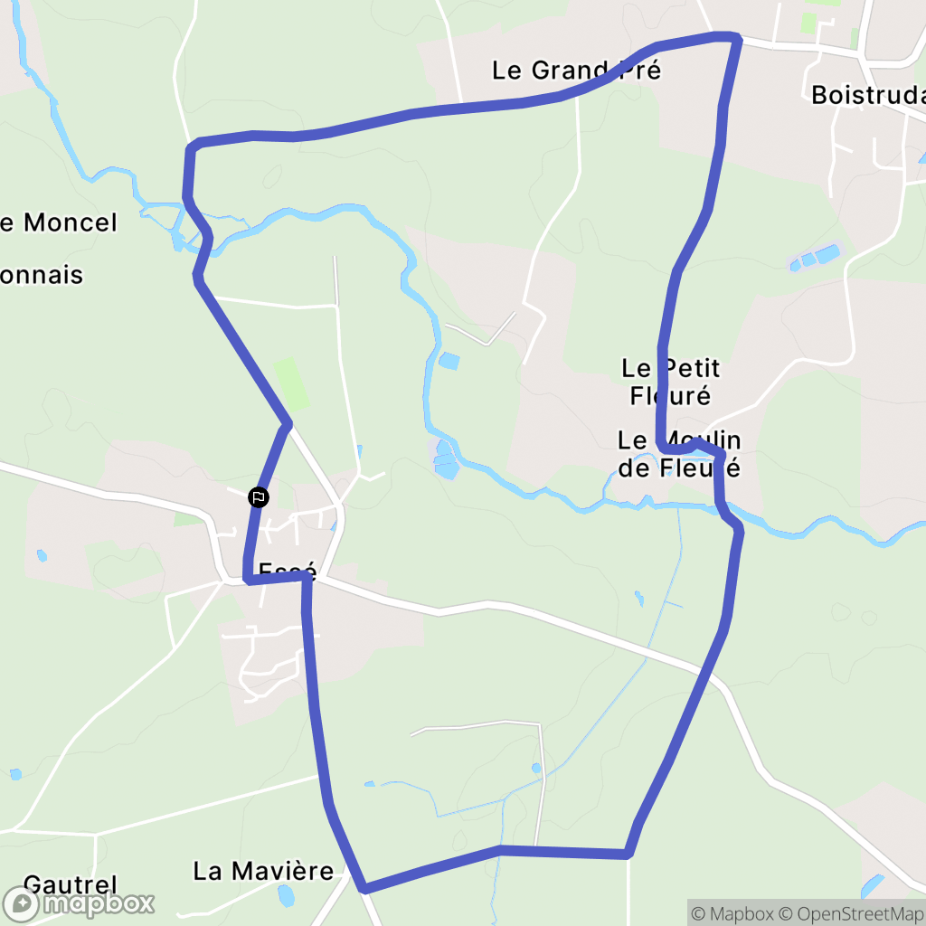 Esse : carte du parcours de randonnée - France