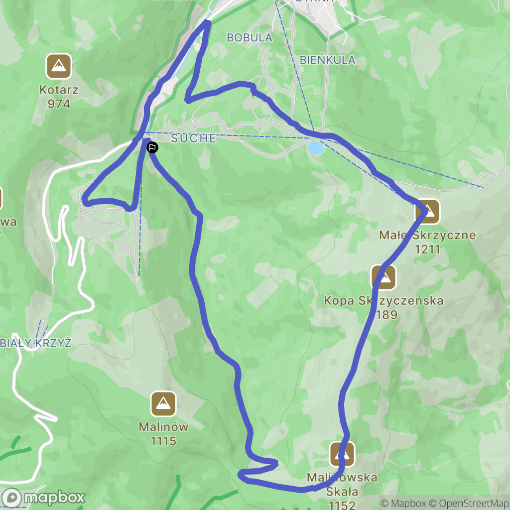 Szczyrk: mapa trasy - Poland