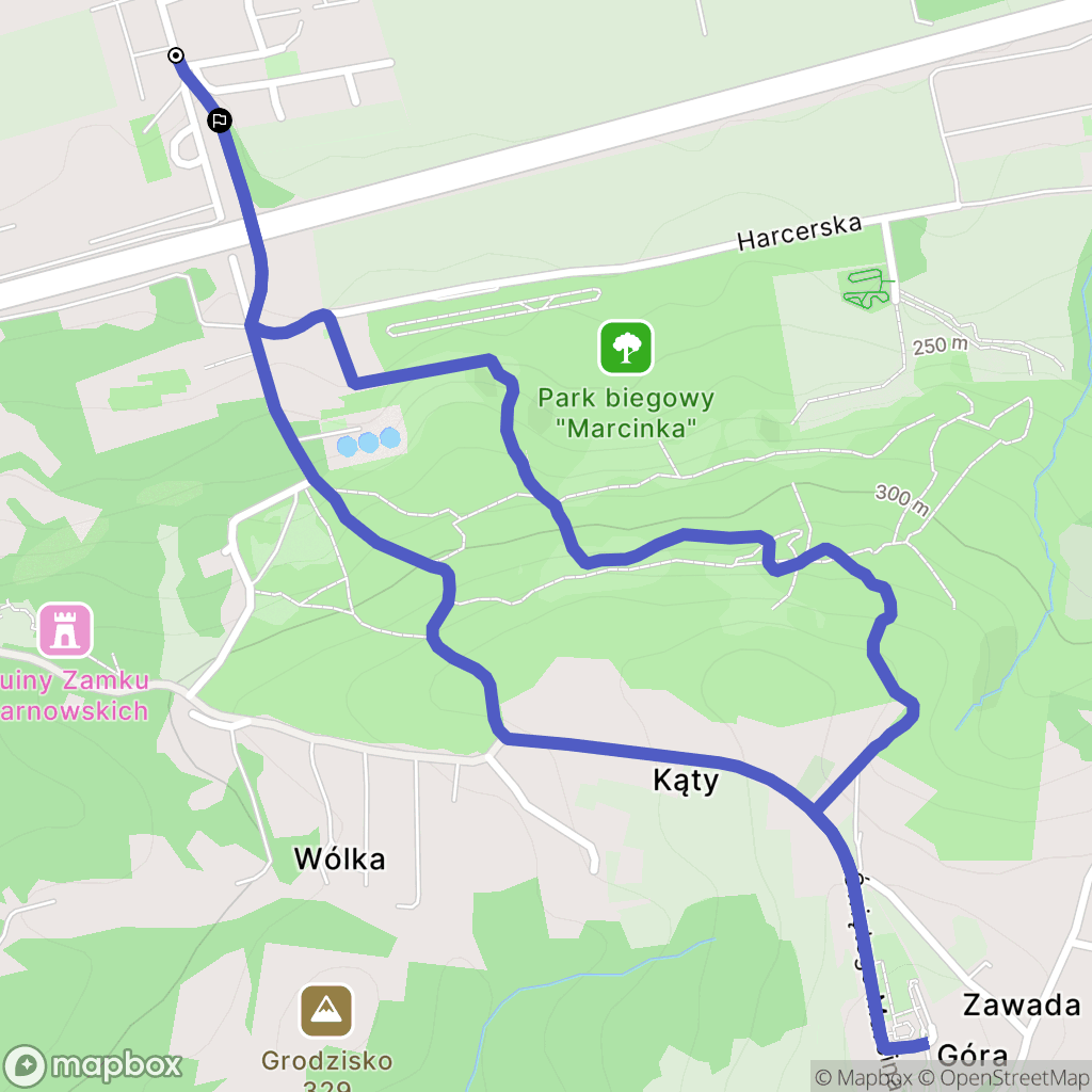 Tarnów: mapa trasy - Poland
