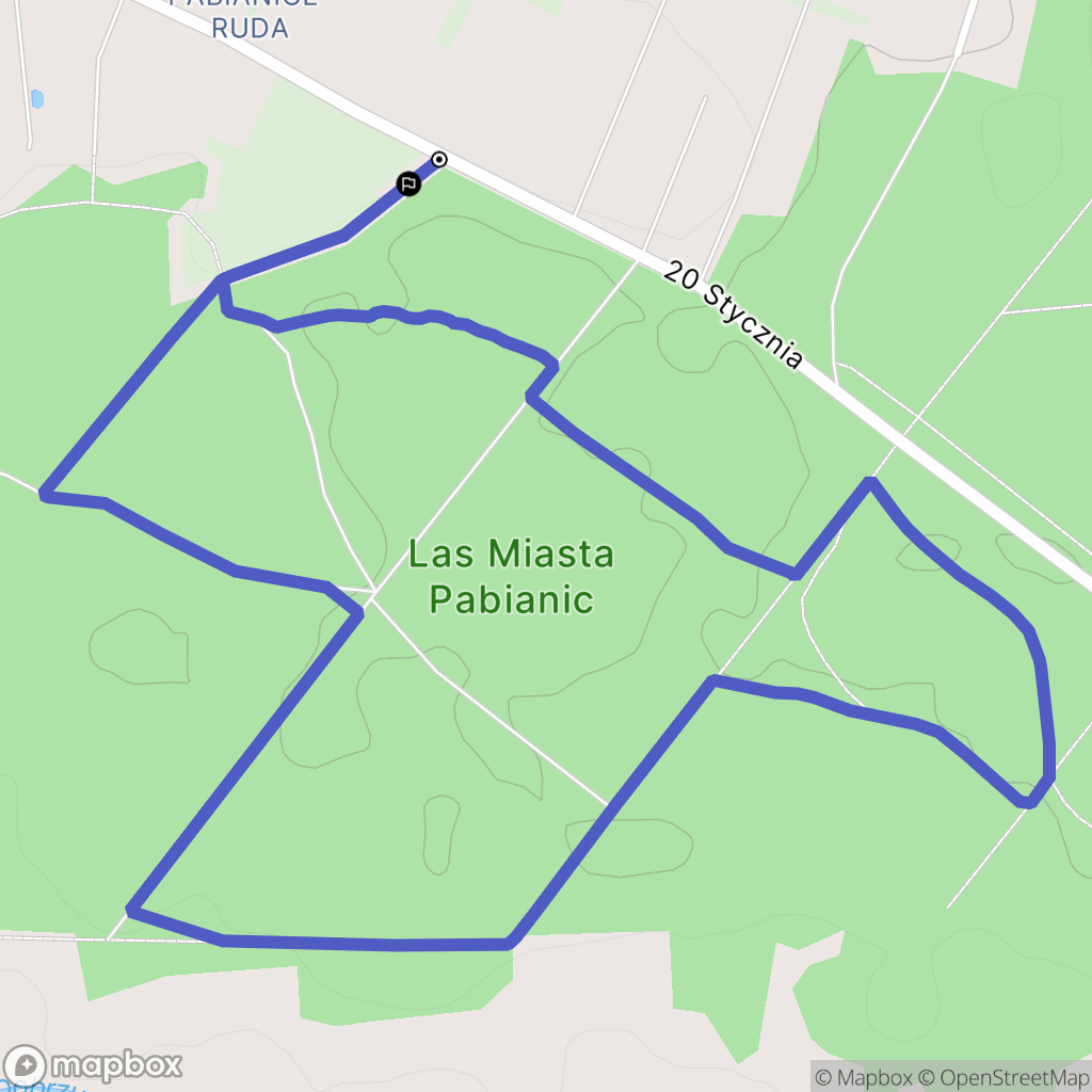 Pabianice: mapa trasy - Poland