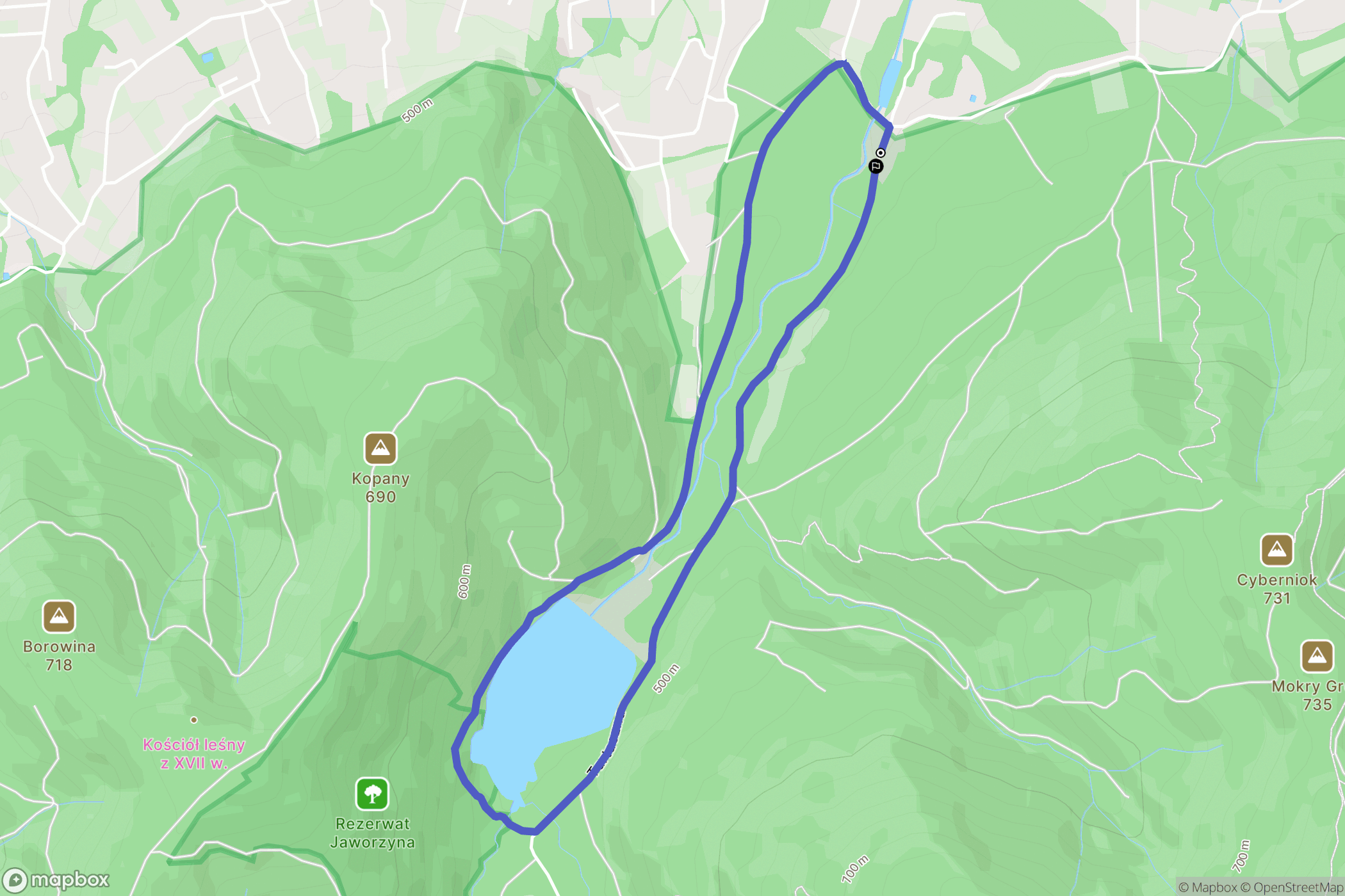 Bielsko-Biała: mapa trasy - Poland