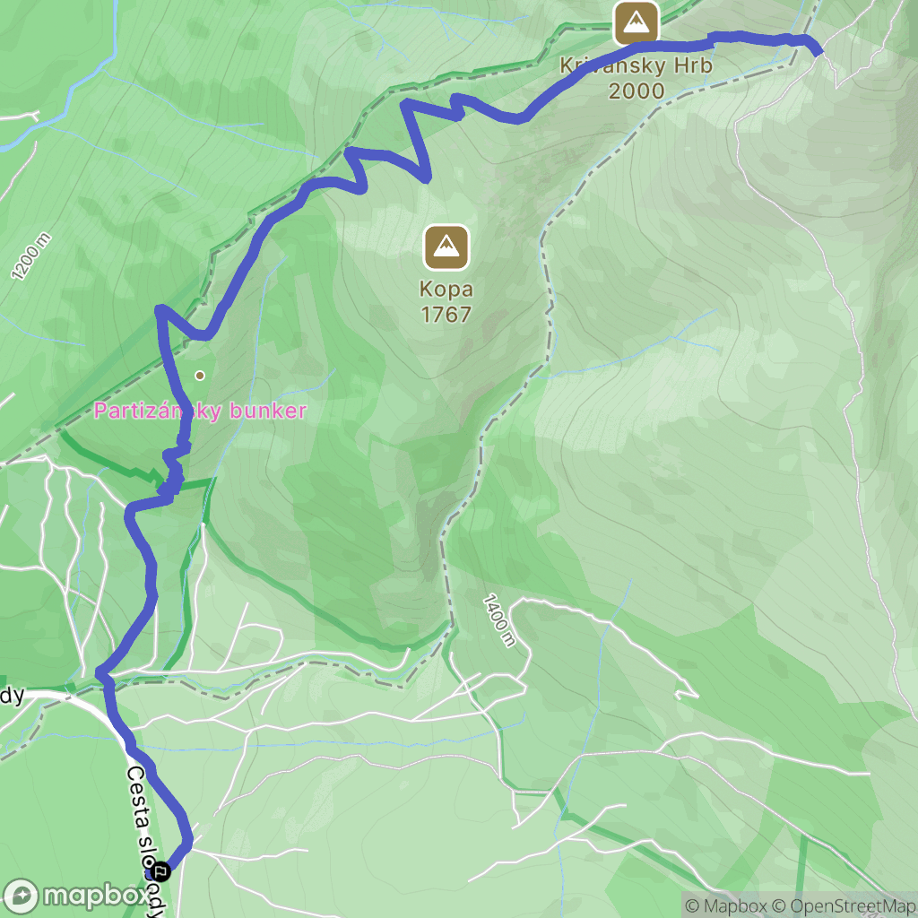 Vysoké Tatry: mapa trasy - Slovakia