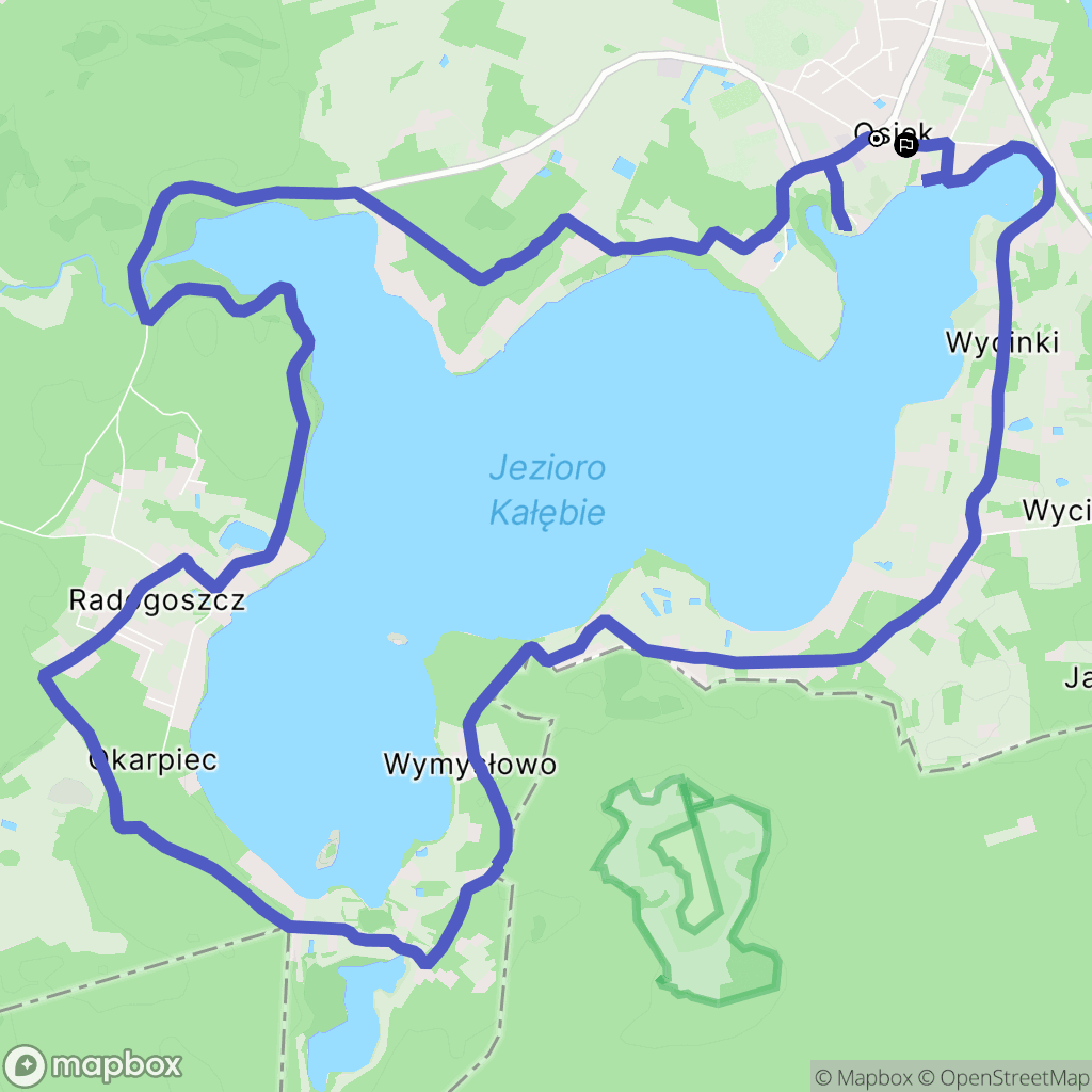 Osiek: mapa trasy - Poland