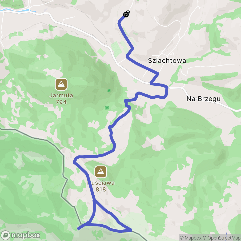 Szlachtowa: mapa trasy - Poland