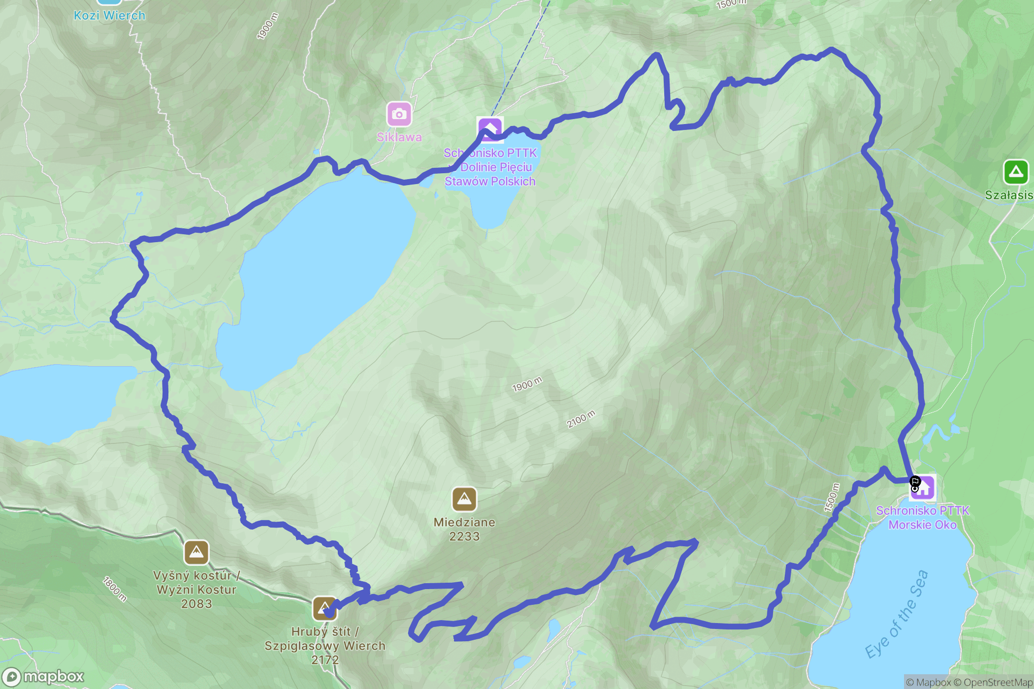 Zakopane: mapa trasy - Poland