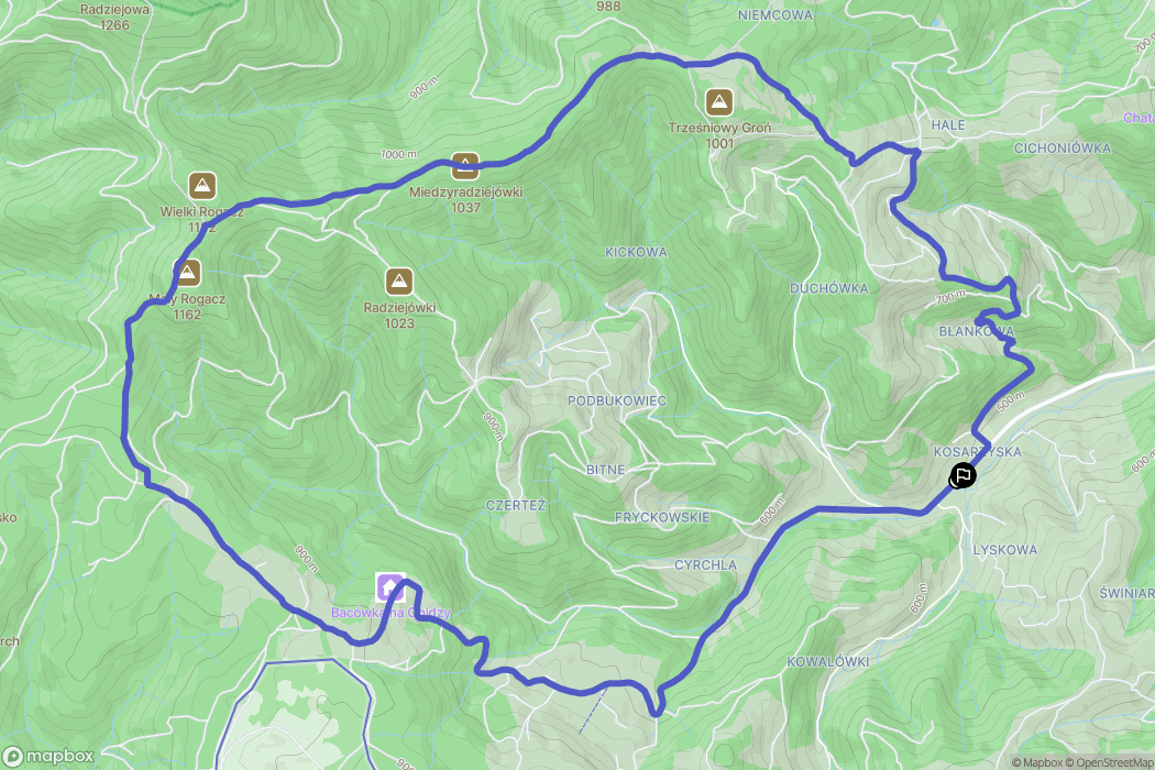 Piwniczna-Zdrój: mapa trasy - Poland